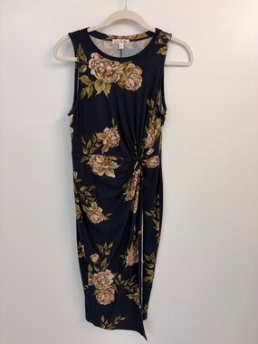 Brushed Knit Fitted Midi Dress